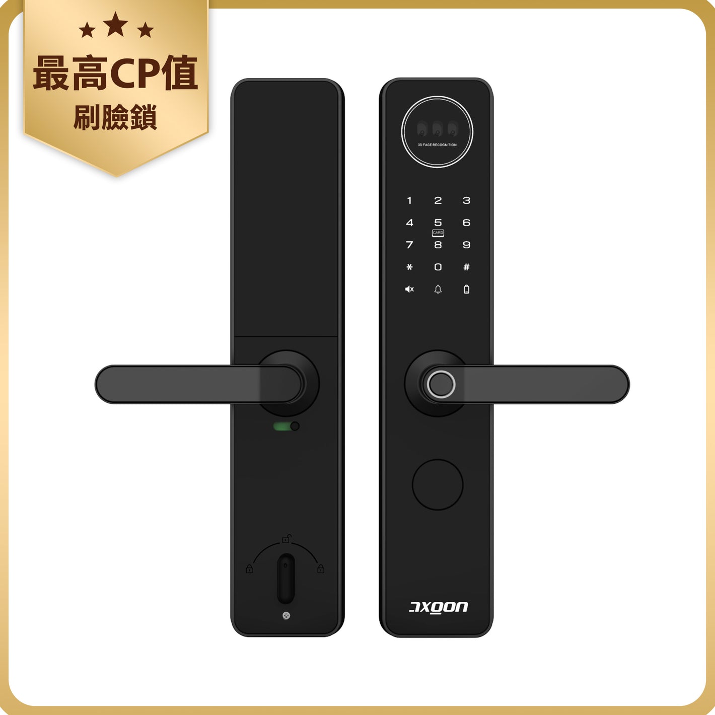  2026 first choice最高 CP 值刷臉鎖，AXGON G1-100K｜3D 人臉辨識潮流鎖
2026 CP 值最高的刷臉戰鬥機。不必旗艦級預算，就能享受頂級 3D 人臉辨識。