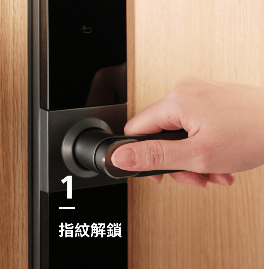 飛利浦把手式電子鎖 DDL610 開門方式自由選，指紋解鎖、密碼解鎖、手機遠端解鎖、悠遊卡一卡通、鑰匙開門