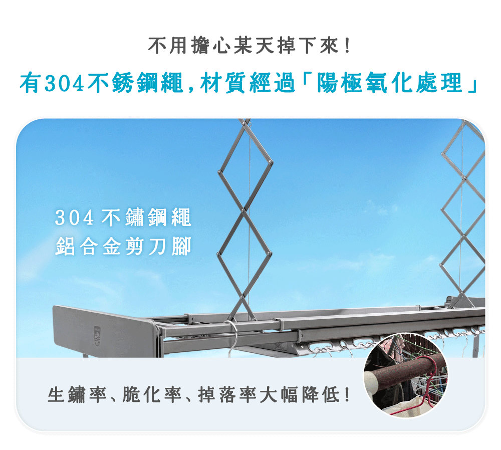 飛利浦 SDR605 晾衣架 曬衣架 304不鏽鋼